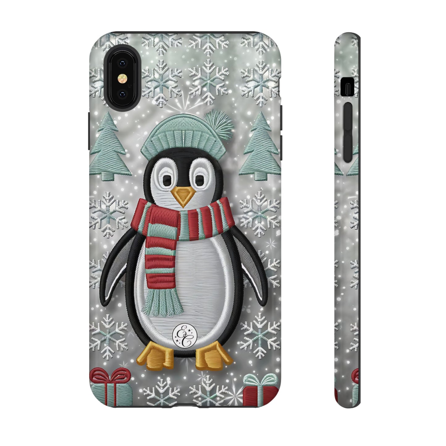 Cute Christmas Penguin Tough Phone Case