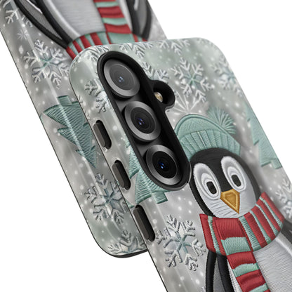 Cute Christmas Penguin Tough Phone Case