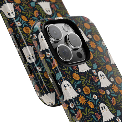 Boho Halloween Ghost Pattern Tough Phone Case