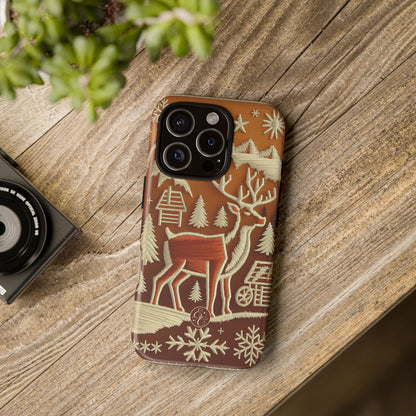 Rustic Reindeer Christmas Phone Case