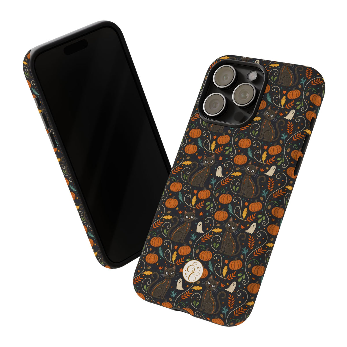 Boho Black Cat Halloween Phone Case