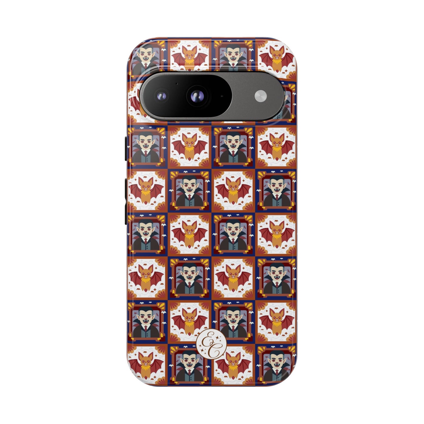 Dracula & Bat Pattern Tough Phone Case