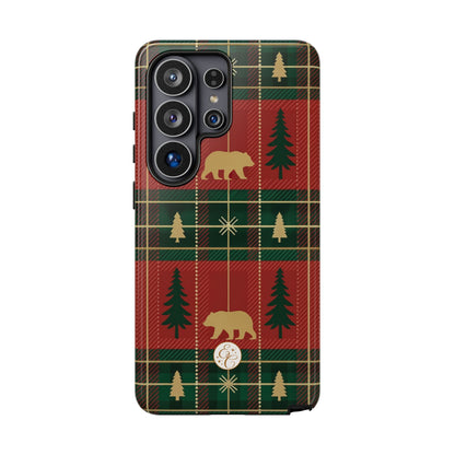 Christmas Bear Plaid Phone Case