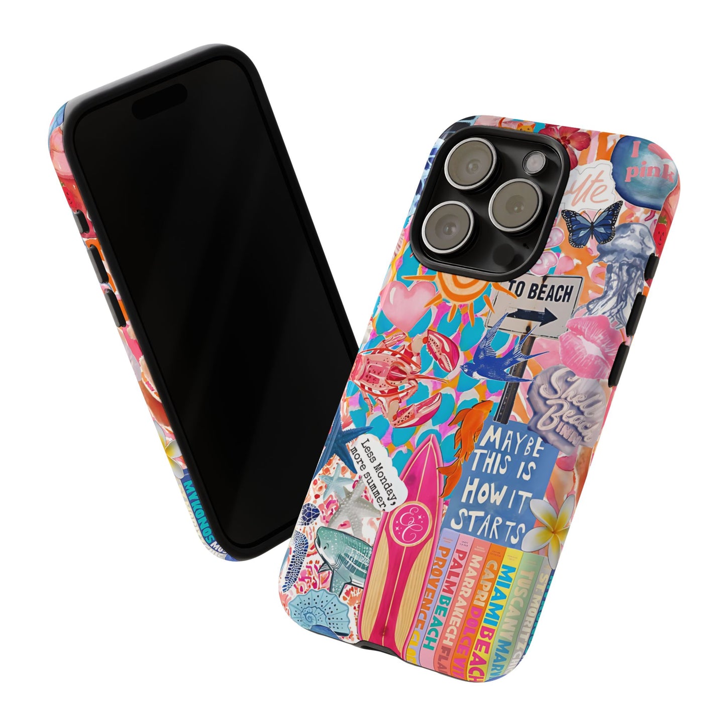 Colorful Beach Collage Tough Phone Case