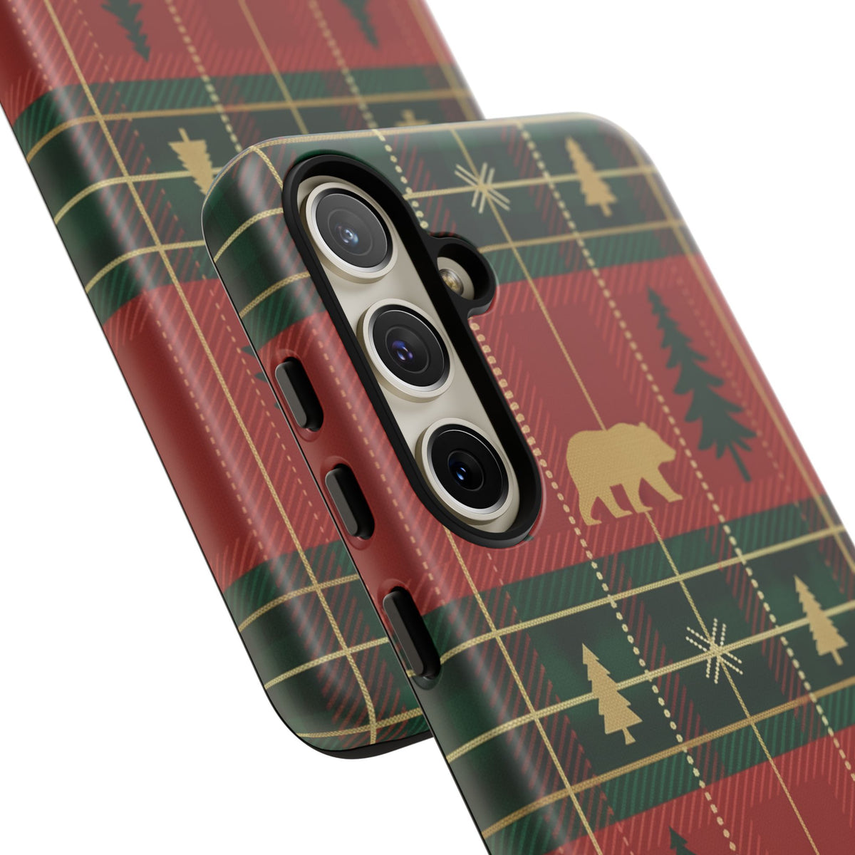 Christmas Bear Plaid Phone Case
