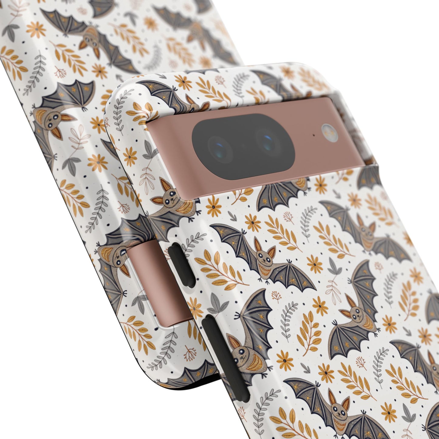 Boho Halloween Bat Pattern Tough Phone Case