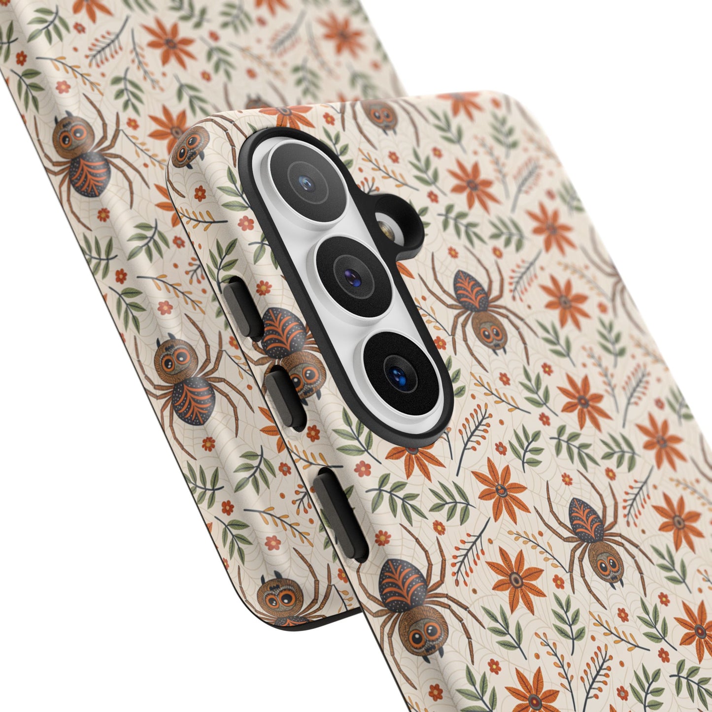 Boho Floral Spider Pattern Tough Phone Case