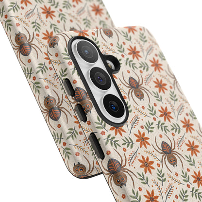 Boho Floral Spider Pattern Tough Phone Case