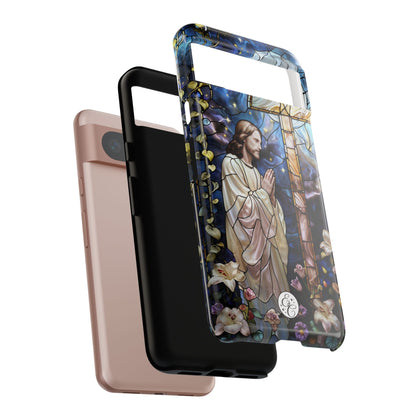Jesus Praying Stained Glass Tough Phone Case