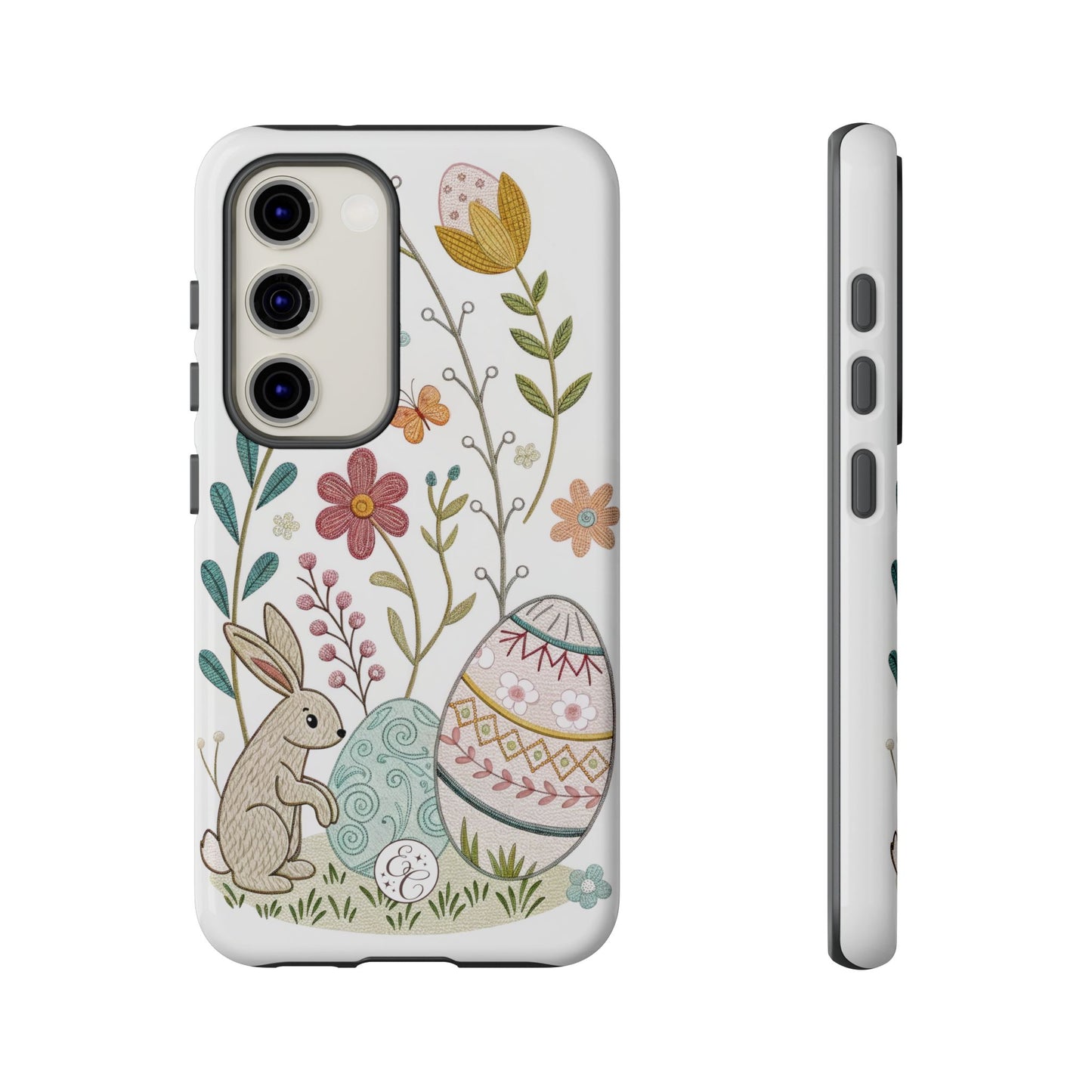 Bunny & Easter Egg Floral Tough Phone Case