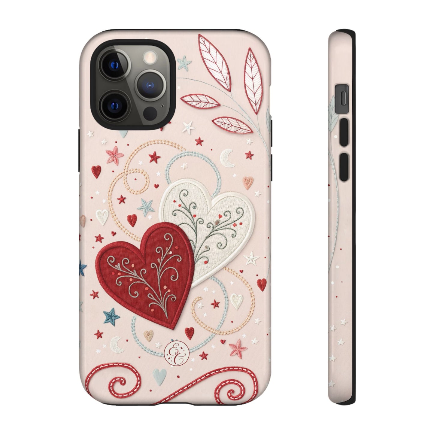 Interlinked Hearts Tough Phone Case