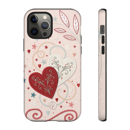 Interlinked Hearts Tough Phone Case