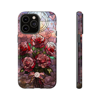 Bouquet of Roses Stained Glass Tough Phone Case