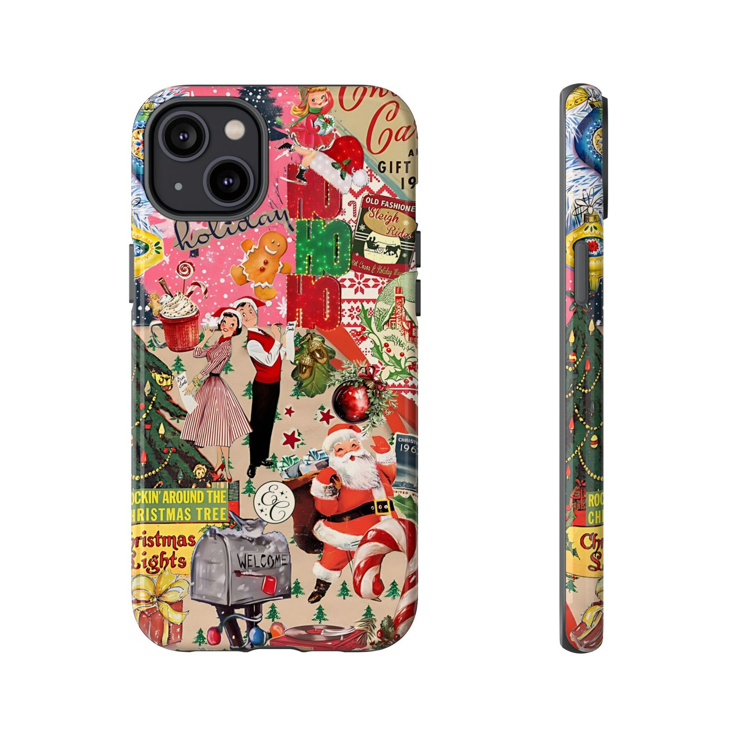 Vintage Christmas Collage Tough Phone Case