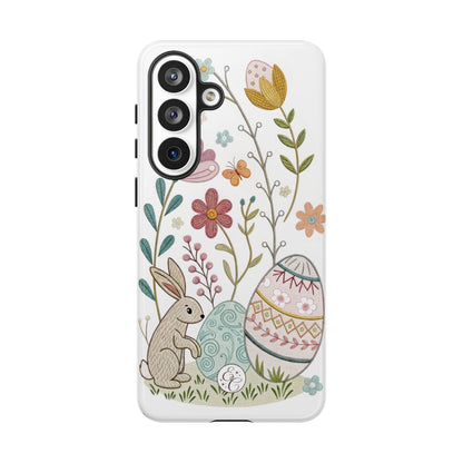 Bunny & Easter Egg Floral Tough Phone Case