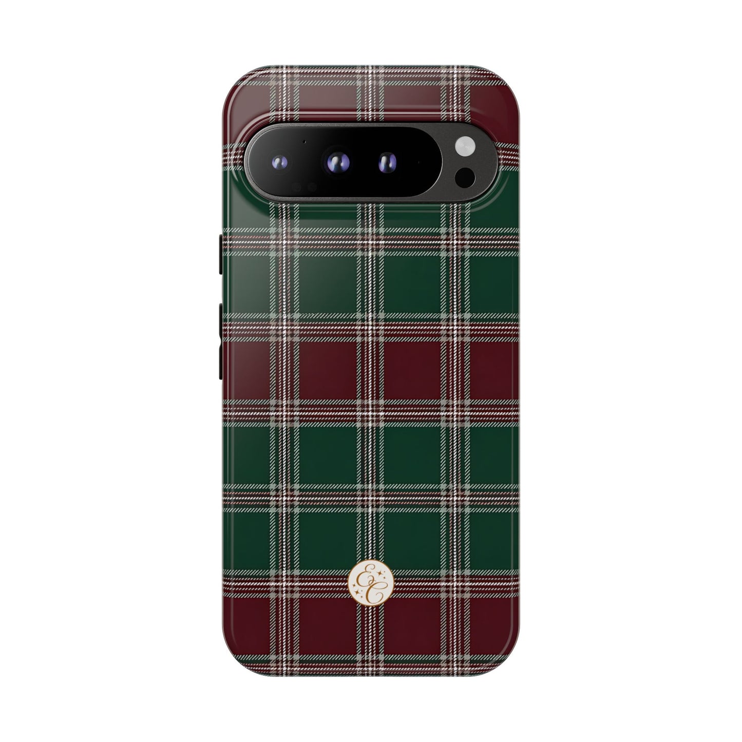 Green & Burgundy Plaid Tough Phone Case