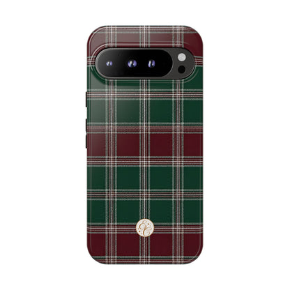 Green & Burgundy Plaid Tough Phone Case