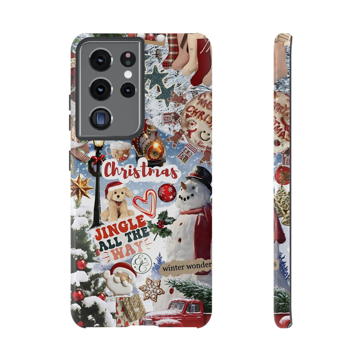 Christmas Holiday Collage Tough Phone Case