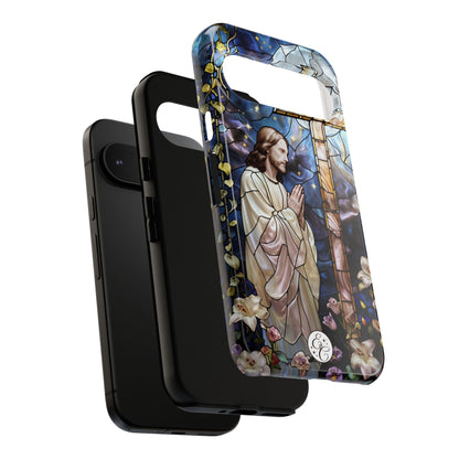 Jesus Praying Stained Glass Tough Phone Case