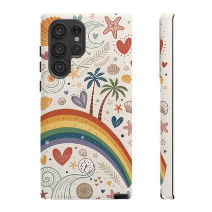 Rainbow Pride Boho Beach Tough Phone Case