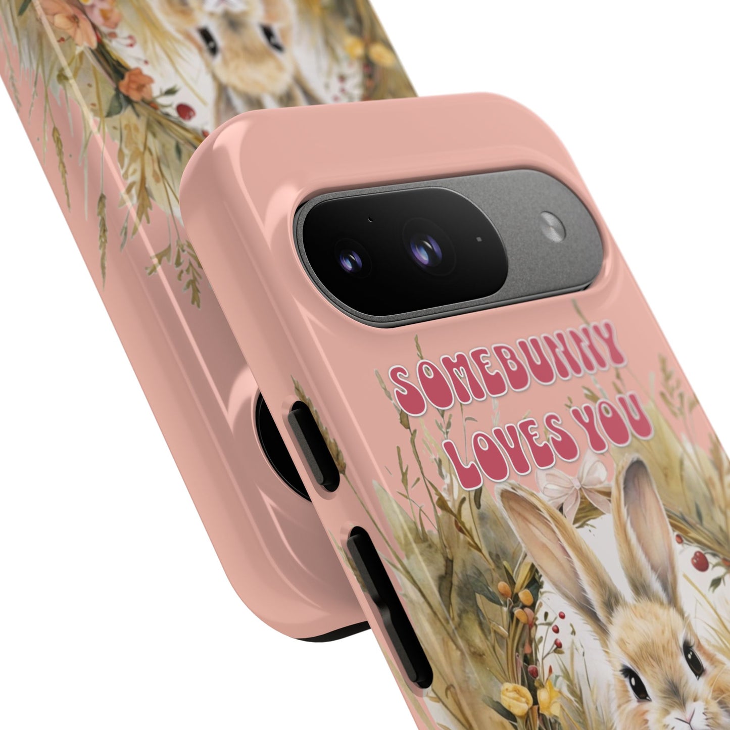 Somebunny Loves You Tough Phone Case - Peach