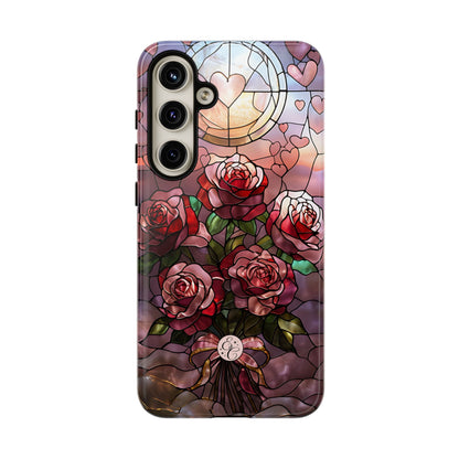Bouquet of Roses Stained Glass Tough Phone Case