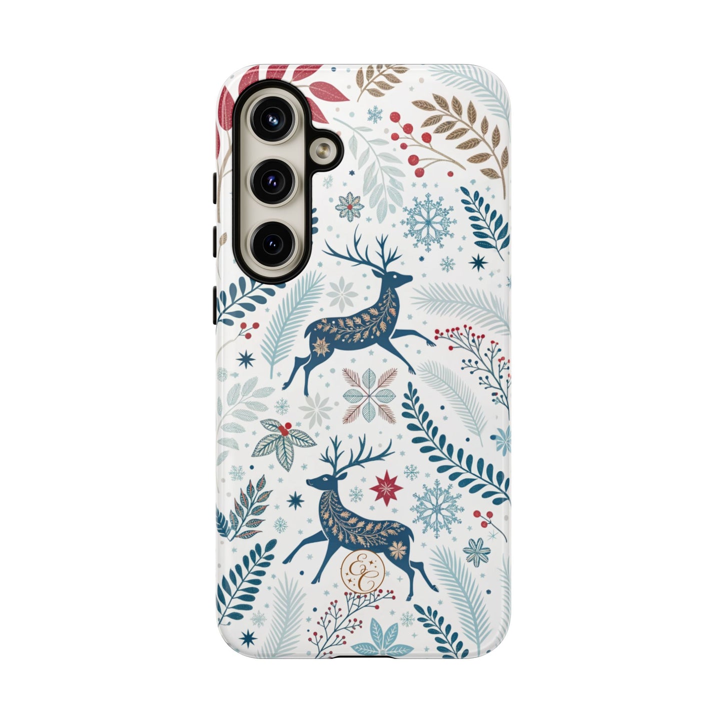 Blue Winter Deer Tough Phone Case