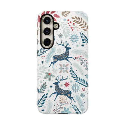 Blue Winter Deer Tough Phone Case