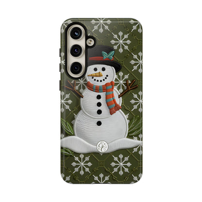 Christmas Snowman Tough Phone Case