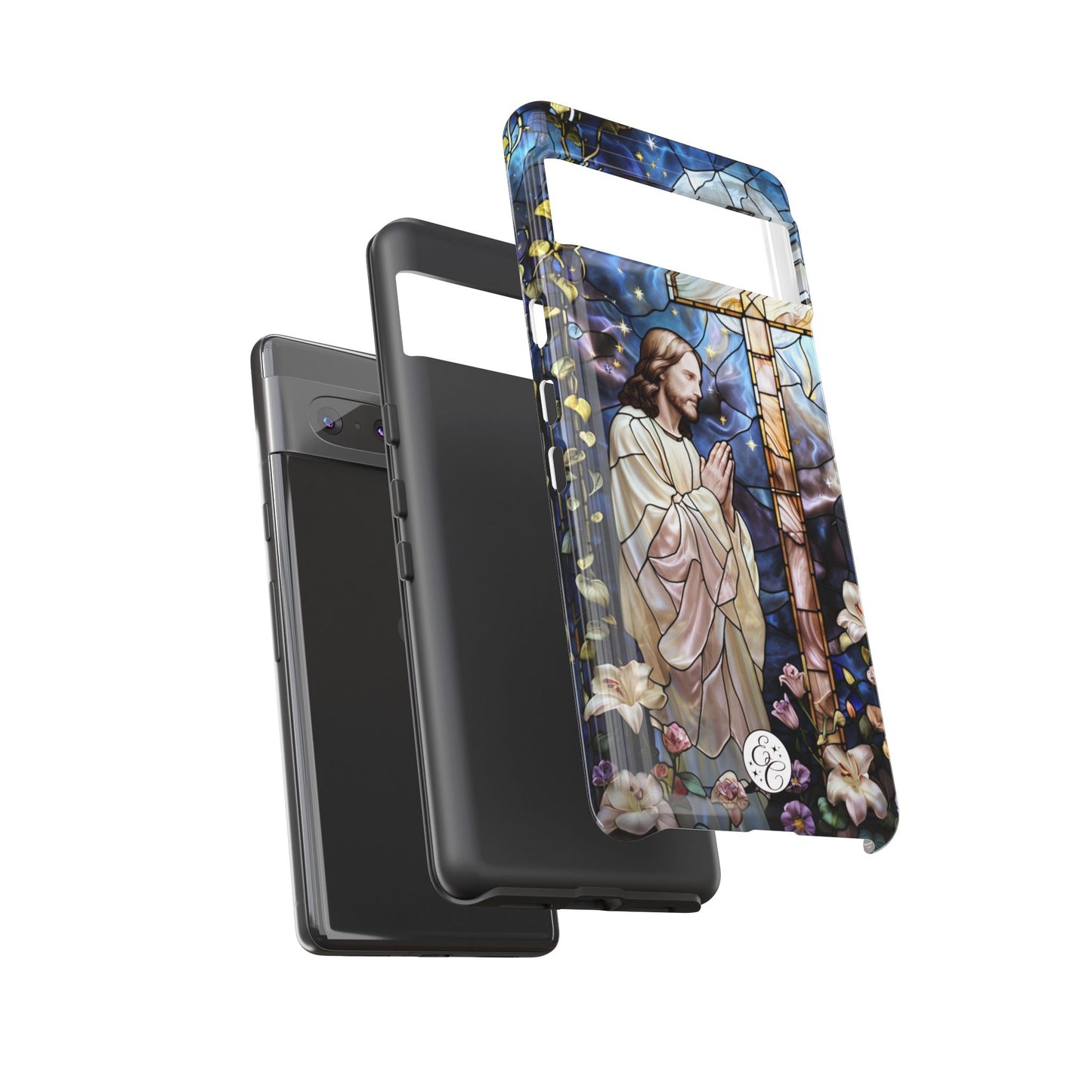Jesus Praying Stained Glass Tough Phone Case