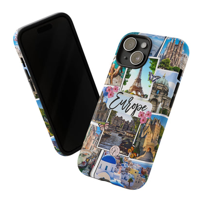 Europe Travel Collage Tough Phone Case