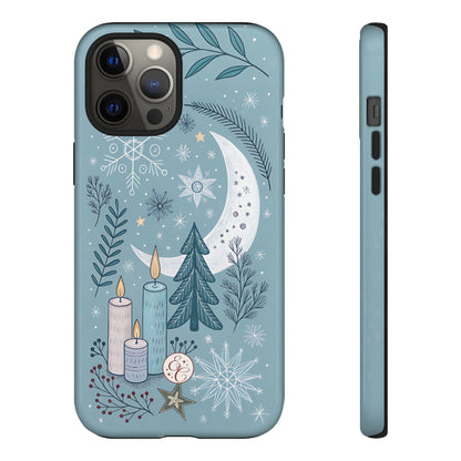Winter Moon & Candles Tough Phone Case