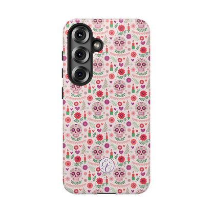 Pink Boho Day of the Dead Tough Phone Case