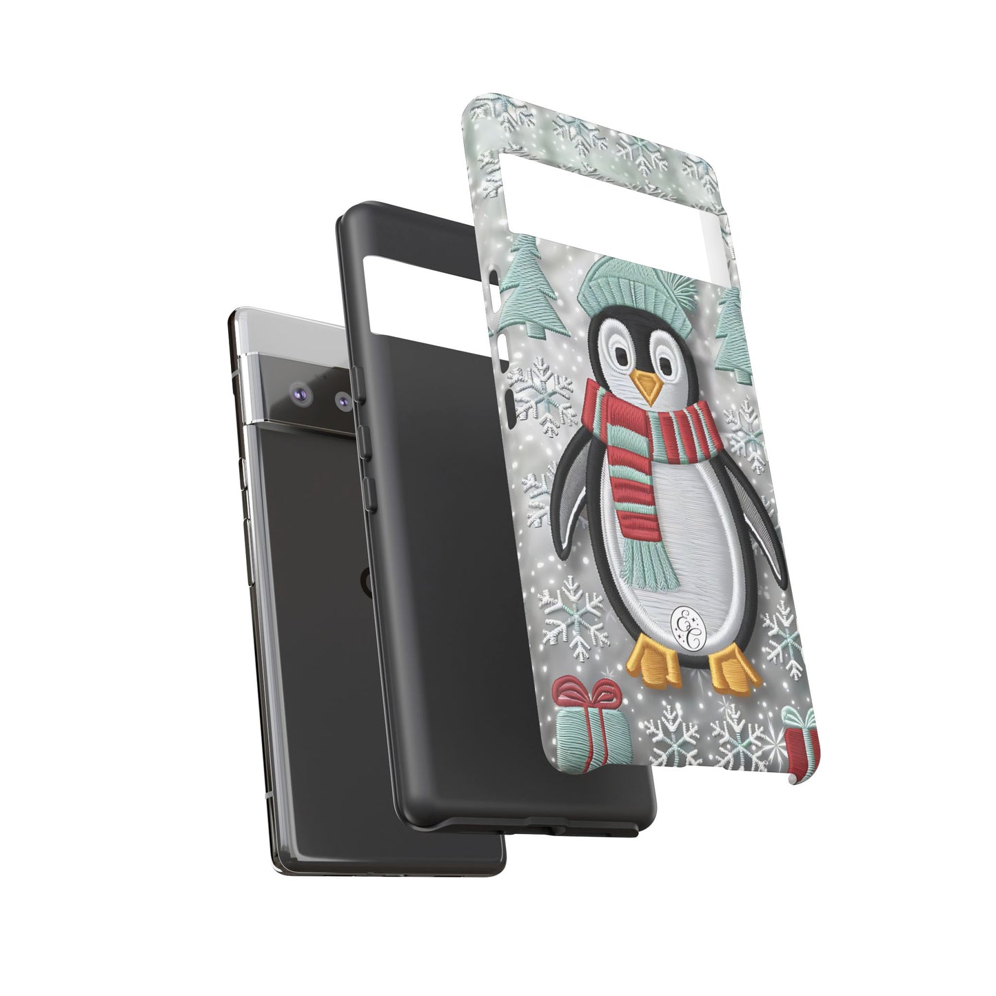 Cute Christmas Penguin Tough Phone Case