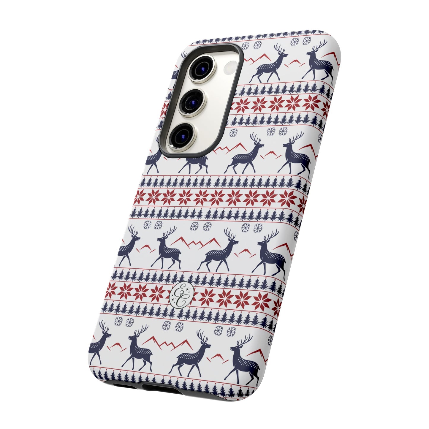 Christmas Reindeer Pattern Tough Phone Case