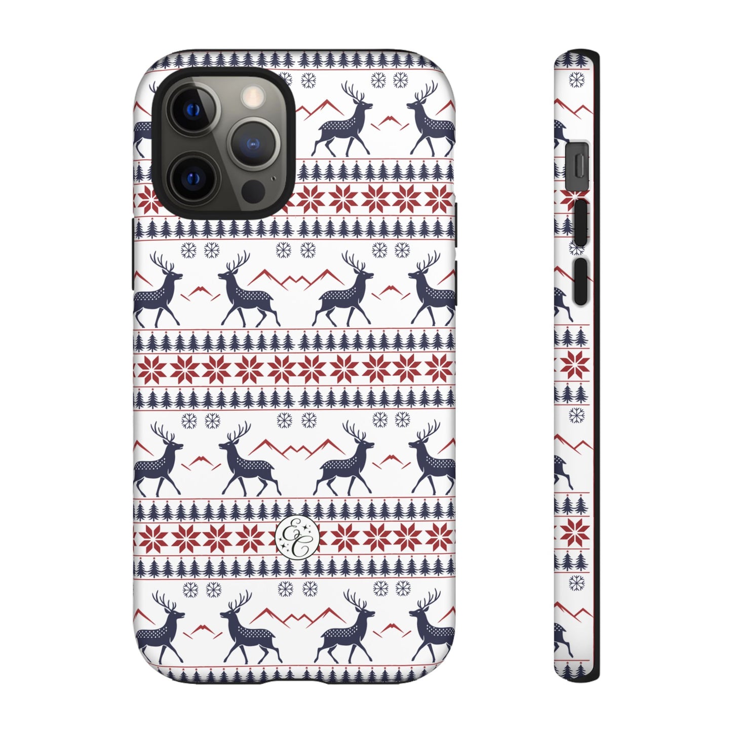 Christmas Reindeer Pattern Tough Phone Case