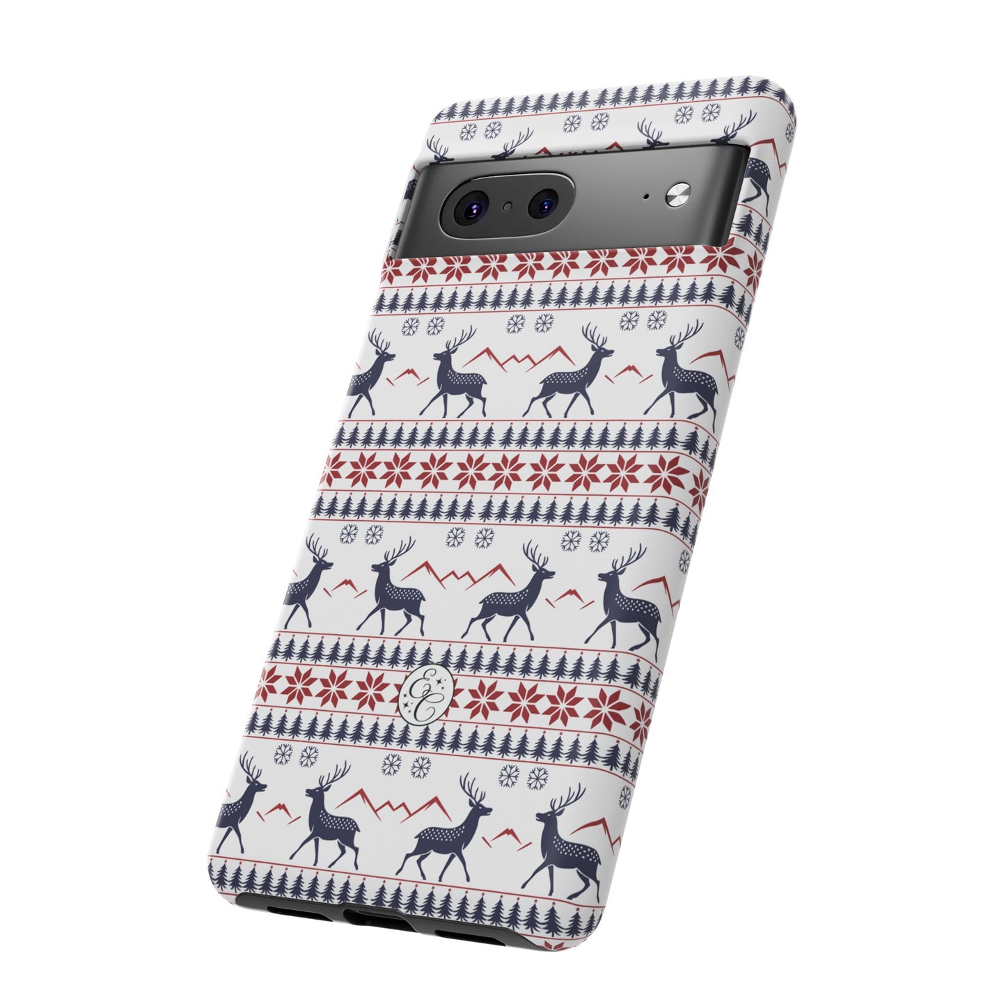 Christmas Reindeer Pattern Tough Phone Case