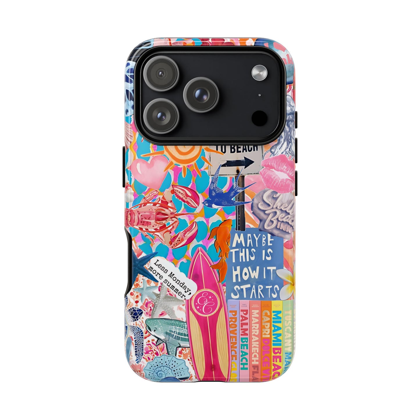 Colorful Beach Collage Tough Phone Case