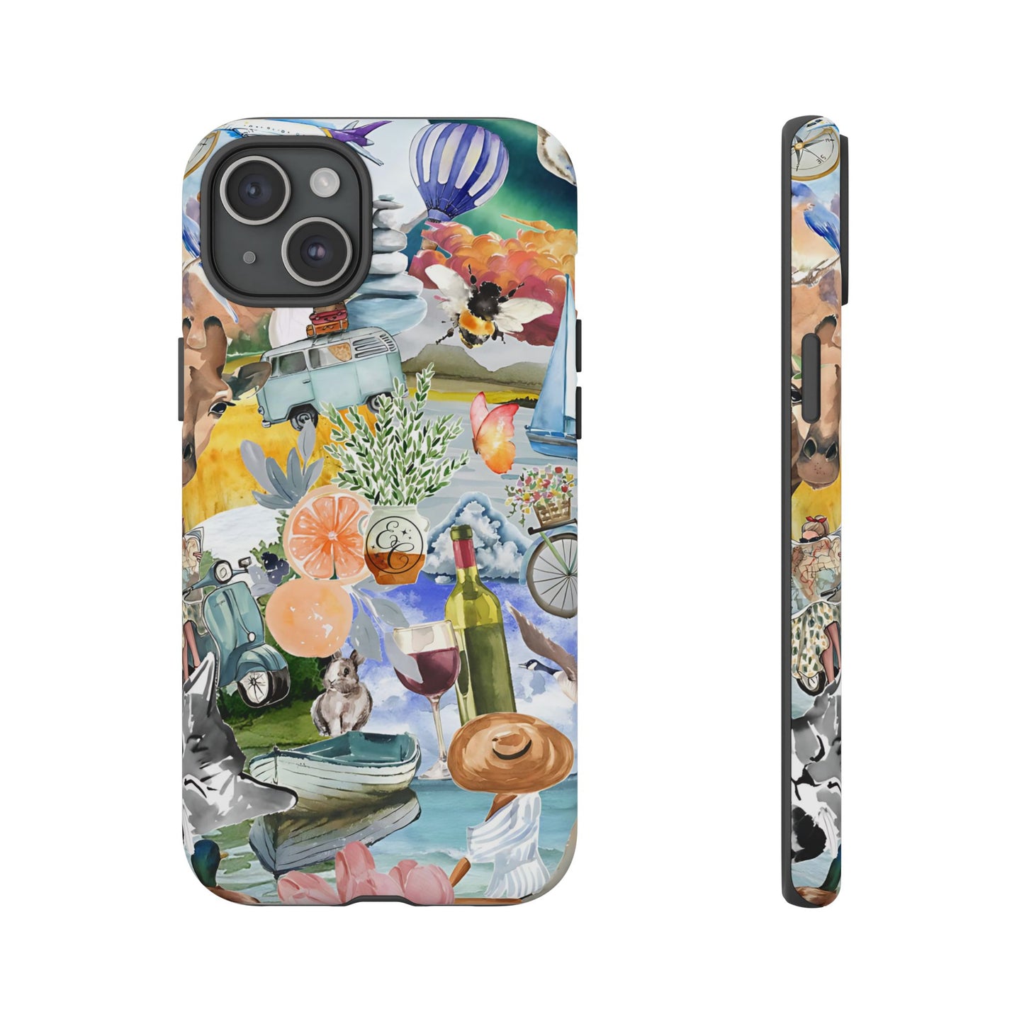 Vintage Travel Collage Tough Phone Case