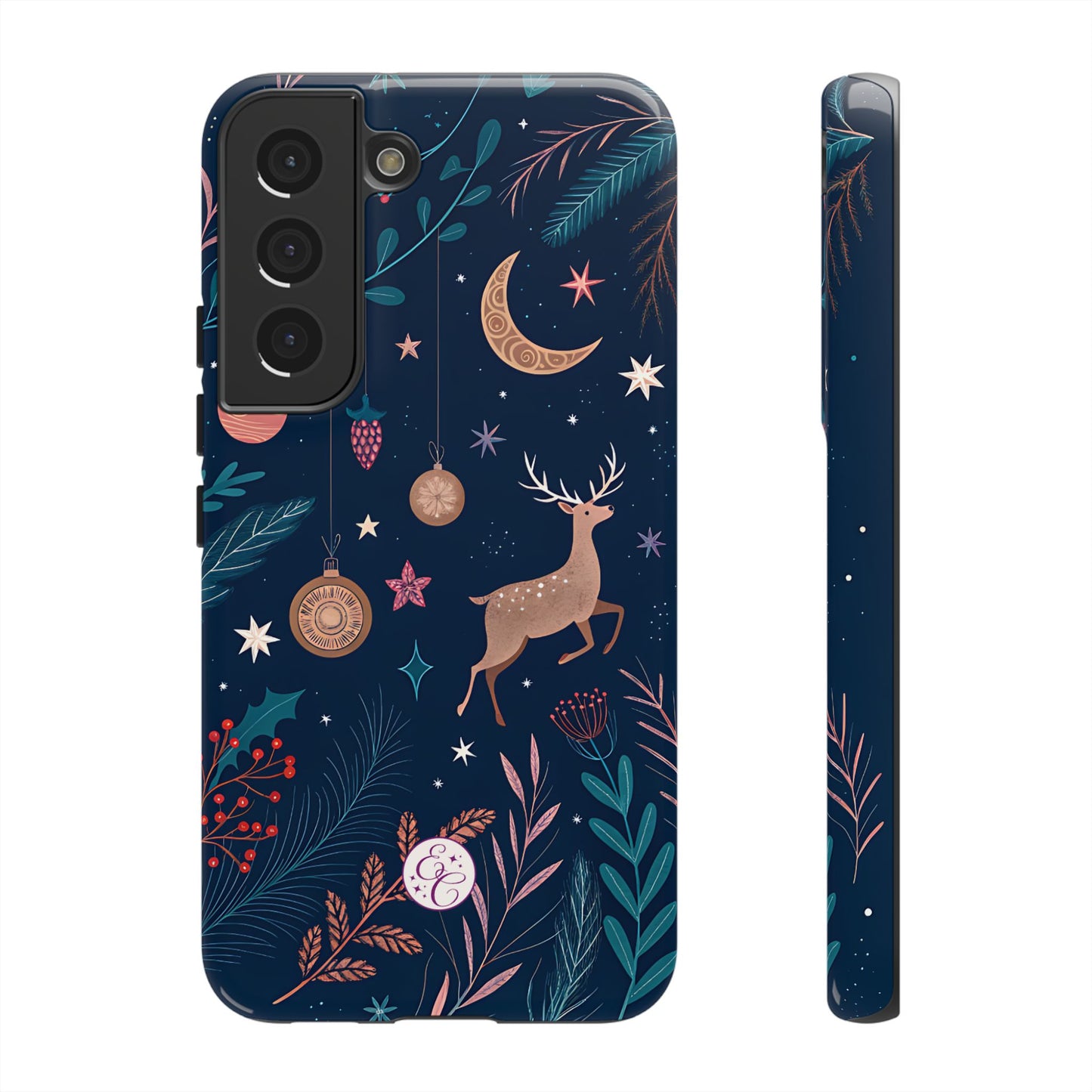 Boho Christmas Reindeer Tough Phone Case