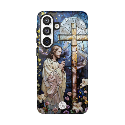 Jesus Praying Stained Glass Tough Phone Case