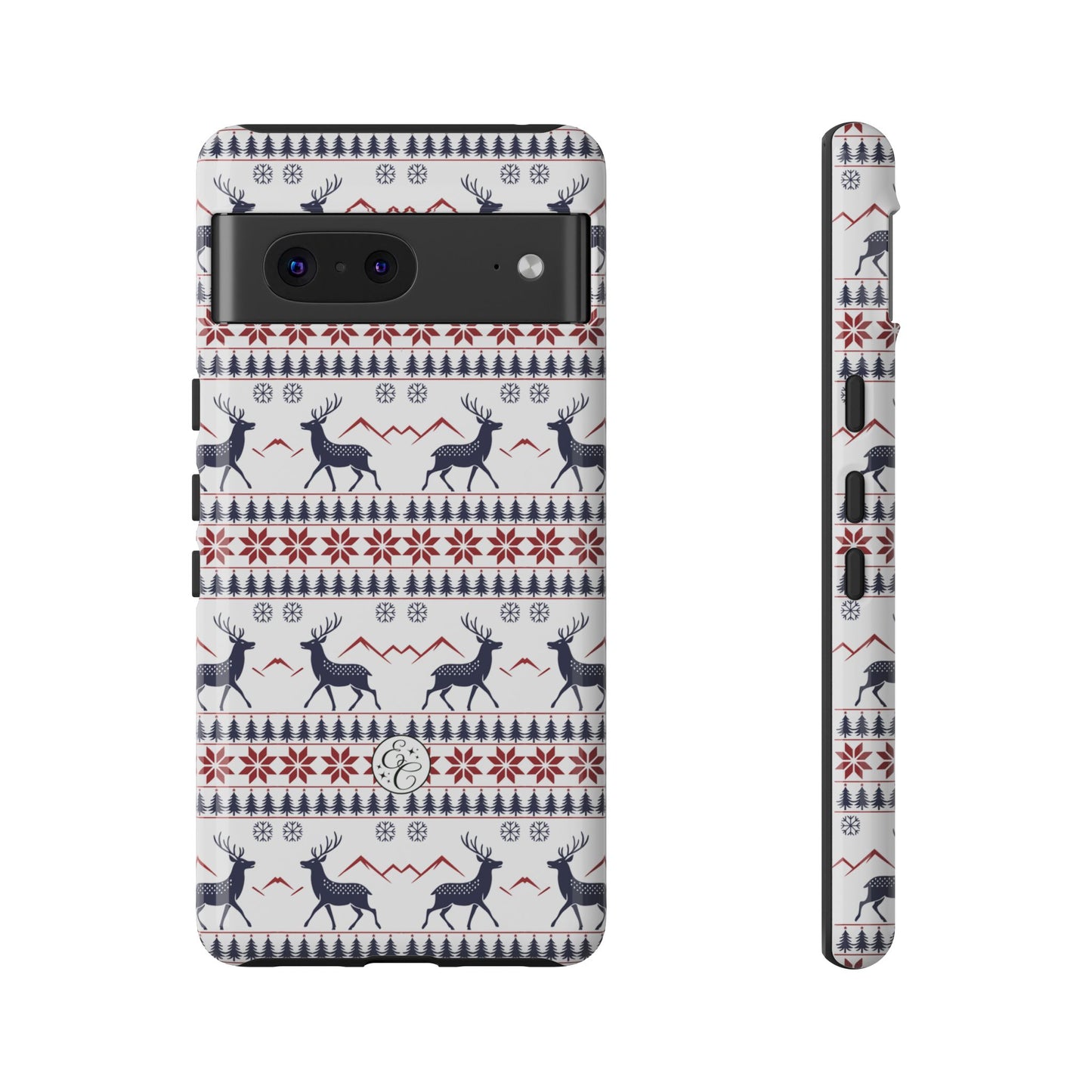 Christmas Reindeer Pattern Tough Phone Case