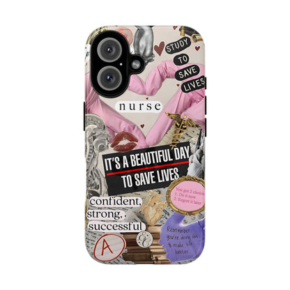 Nurse Inspirational Collage Tough Phone Case