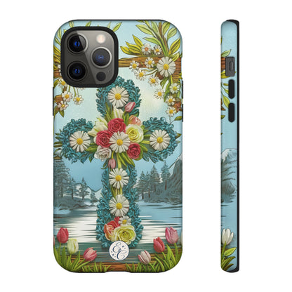 Floral Cross Tough Phone Case