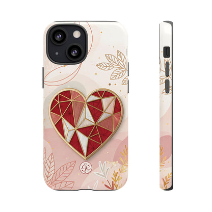Geometric Heart Tough Phone Case