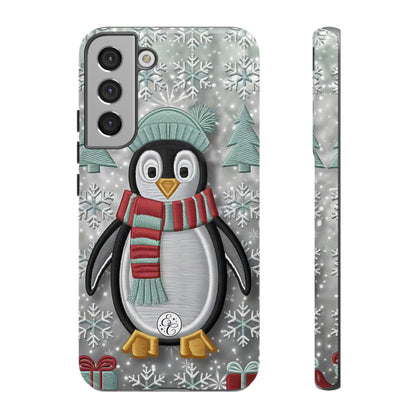 Cute Christmas Penguin Tough Phone Case