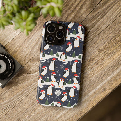 Cute Penguin Christmas Pattern Tough Phone Case