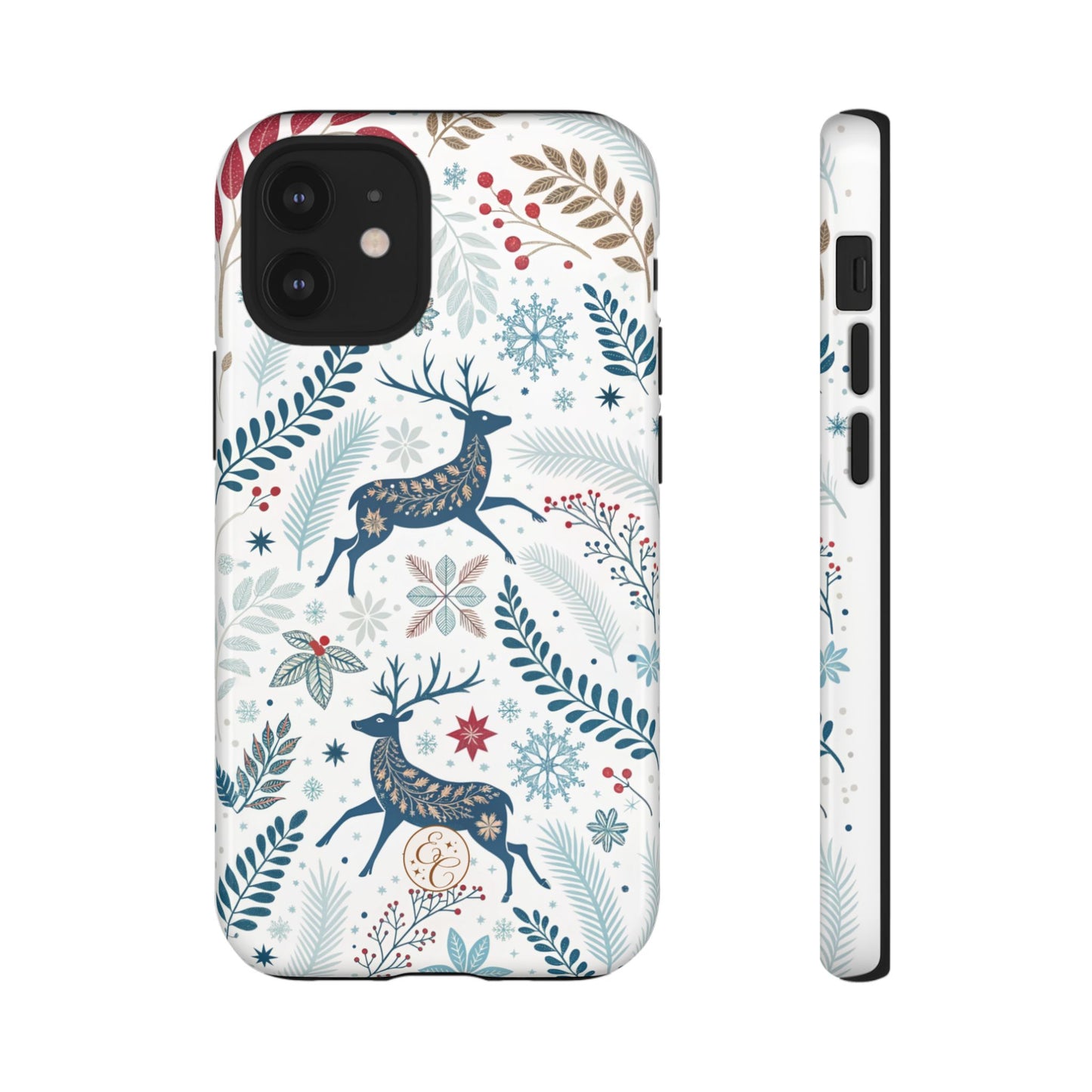 Blue Winter Deer Tough Phone Case
