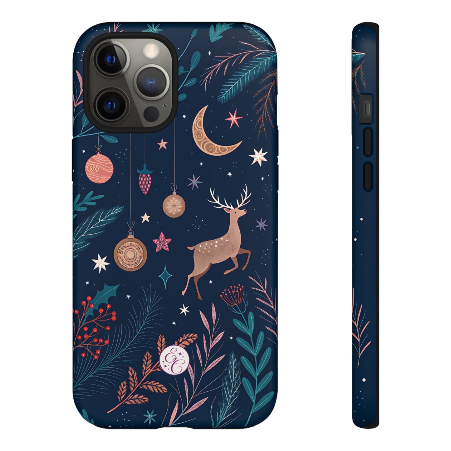 Boho Christmas Reindeer Tough Phone Case