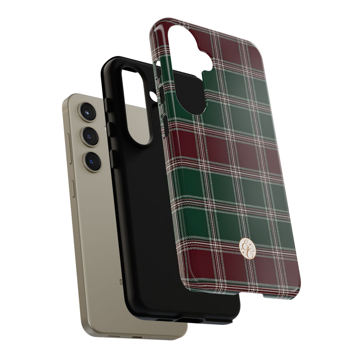 Green & Burgundy Plaid Christmas Phone Case
